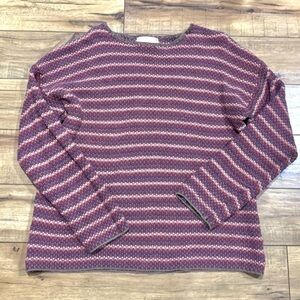 Express Tricot Brown Striped Sweater Vintage 90s Large
